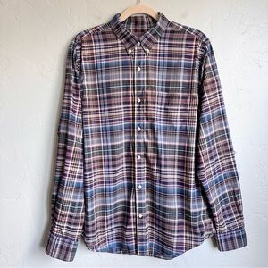 Vince Men’s Designer Plaid Button-Down Shirt Large EUC Preppy Business Casual